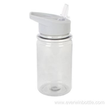 450mL Single Wall Water Bottle With Straw